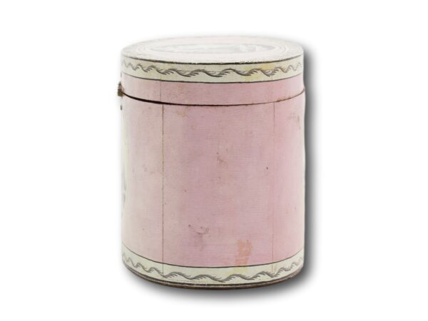 Side of the Georgian Pink Spa Tea Caddy