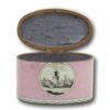 Overview of the Georgian Pink Spa Tea Caddy with the lid up