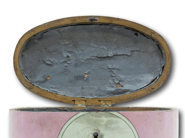 Close up of the inside of the lid