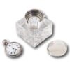 Top overview of the inkwell with the pocket watch removed and cap removed