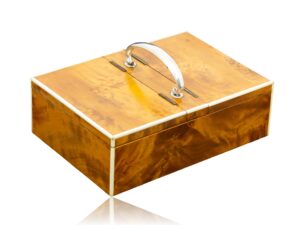 Overview of the George Betjemann Satinwood & Silver Humidor