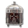 Rear of the Edwardian silver & tortoiseshell tea caddy