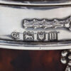 Close up of the sterling silver george fox hallmarks