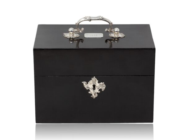 Overview of the Victorian Ebonised Royal Prize Tea Chest
