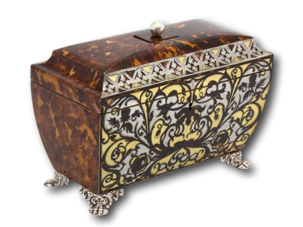 Front overview of the Regency Tortoiseshell Tea Chest