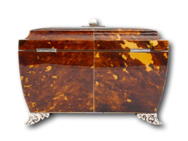 rear of the Regency Tortoiseshell Tea Chest