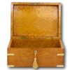 Overview of the Birdseye Maple Jewellery Box with the lid up