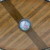 Close up of the small enamel plaque
