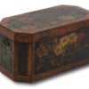Rear overview of the painted tea caddy
