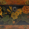 Close up of the front of the painted tea caddy