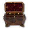 Front of the Rosewood Tea Caddy with the lid up