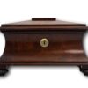 Front of the mahogany tea caddy
