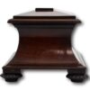 Side of the mahogany tea caddy