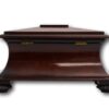 Rear of the mahogany tea caddy