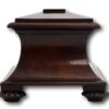 Side of the mahogany tea caddy