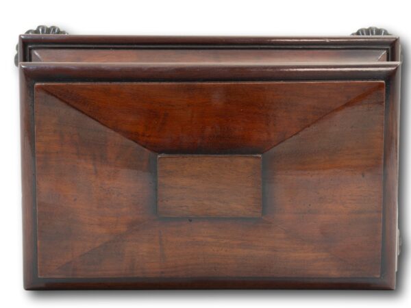 Top of the mahogany tea caddy