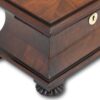 Close up of the corner of the tea caddy