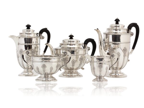 Overview of the Sterling Silver Tea Set