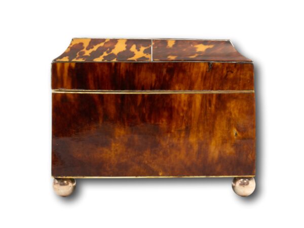 Side of the Regency Tortoiseshell and Mother of Pearl Jewellery Box