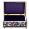 Overview of the Regency Tortoiseshell and Mother of Pearl Jewellery Box with the lid open