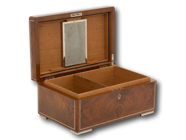 Front overview of the Dunhill Humidor with the lid up