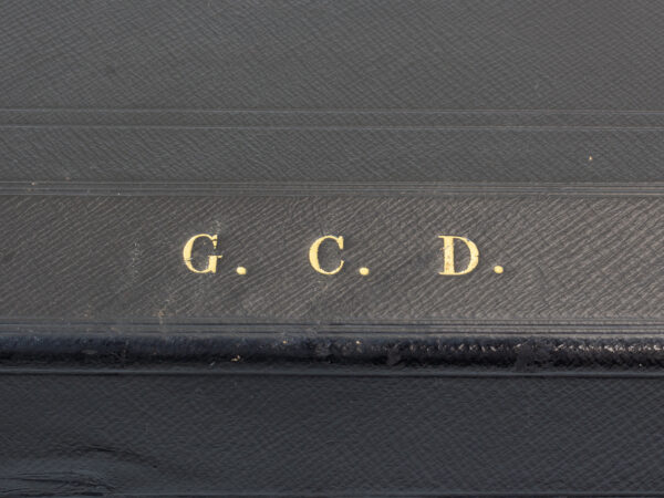 Close up of the G. C. D initials