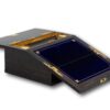 Front of the Coromandel & Silver Writing Box by Betjemann with the secret rear compartment closed