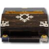 Front of the Coromandel & Silver Writing Box by Betjemann with the pen tray and inkwells removed