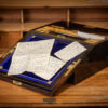 Overview of the Coromandel & Silver Writing Box by Betjemann in a decorative collectors setting