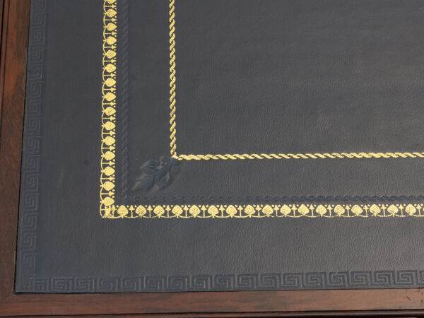 Close up of the gold tooling and embossed borders