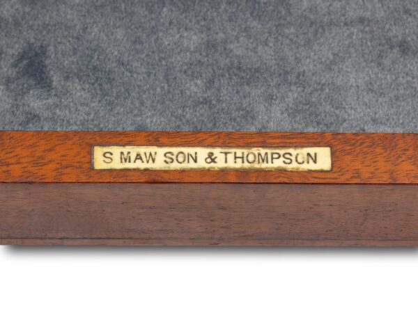 Close up of the S Maw Son & Thompson makers plaque