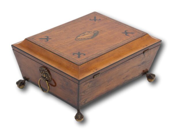 Rear overview of the Satinwood Jewellery Box