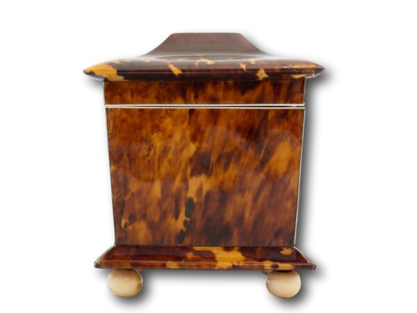 Side of the Tortoiseshell Tea Caddy