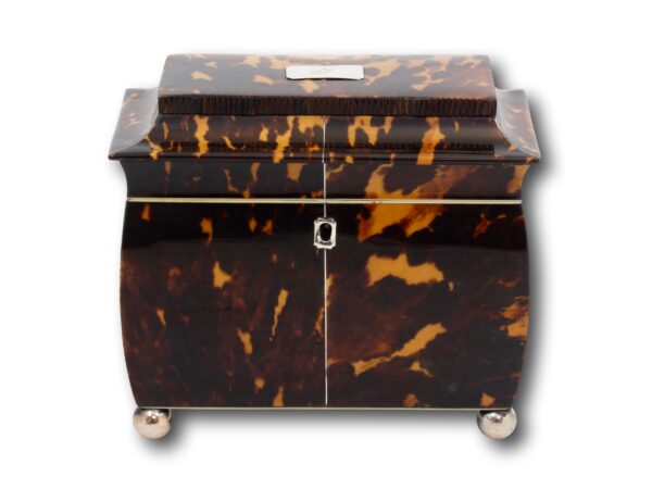 Front of the Regency Tortoiseshell Tea Caddy