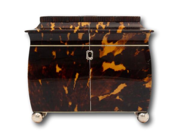 Front of the Regency Tortoiseshell Tea Caddy