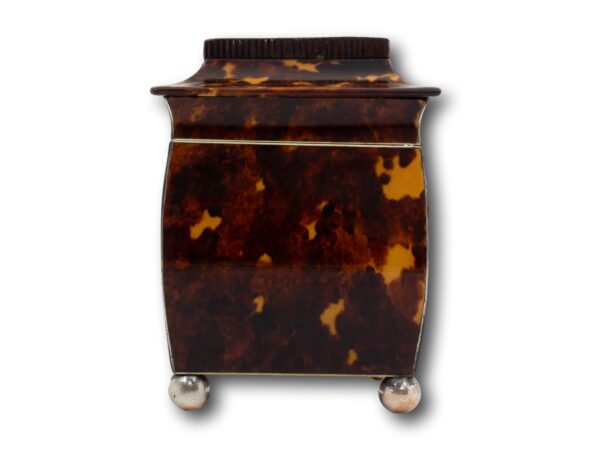 Side of the Regency Tortoiseshell Tea Caddy