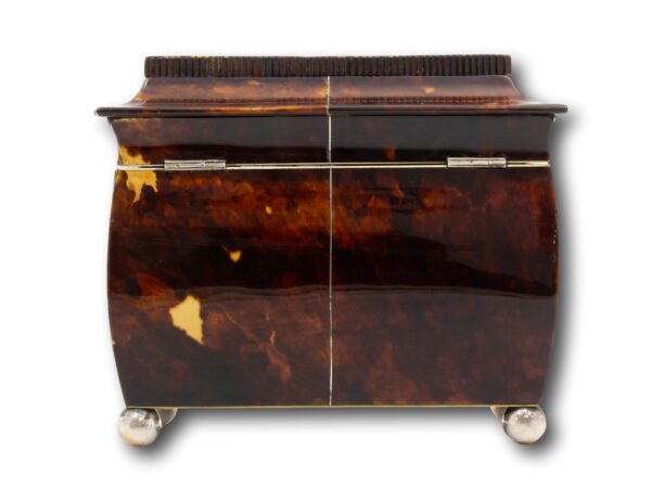 Rear of the Regency Tortoiseshell Tea Caddy