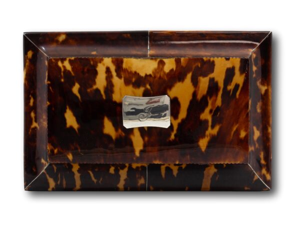 Top of the Regency Tortoiseshell Tea Caddy