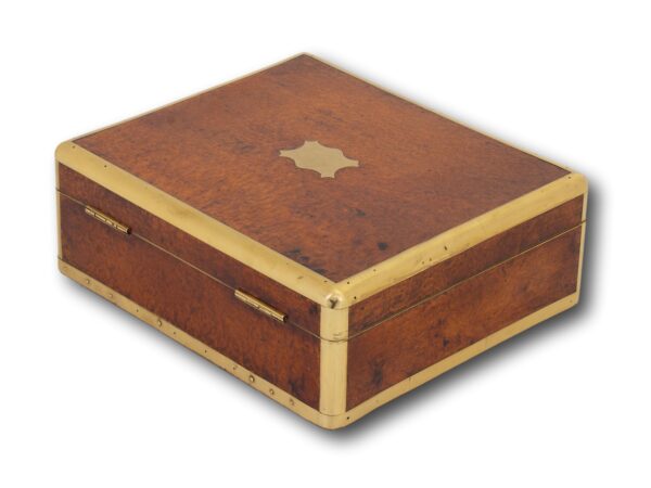Rear overview of the Anglo Indian Amboyna Box