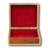 Front of the Anglo Indian Amboyna Box with the lid up