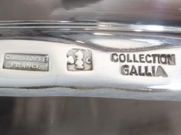 Close up of the hallmarks by Gallia Christofle