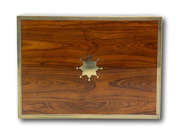 Top of the Antique Kingwood Jewellery Box by Lund