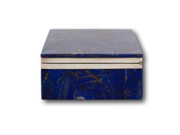 Side of the Art Deco Lapis Lazuli Box Betjemann & Sons