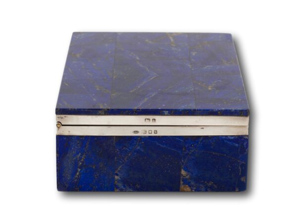 Side of the Art Deco Lapis Lazuli Box Betjemann & Sons