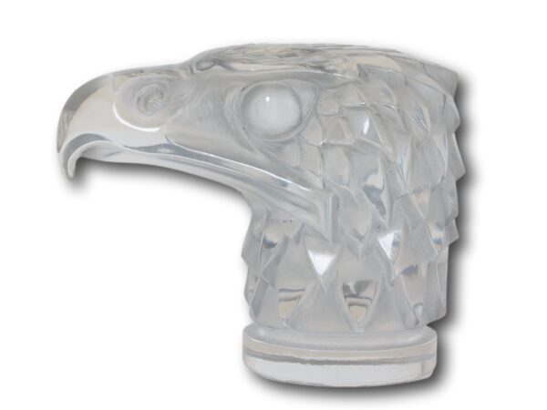 Side of the René Lalique Tete D’Aigle Car Mascot