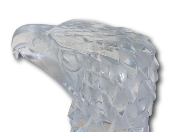 Close up above the René Lalique Tete D’Aigle Car Mascot