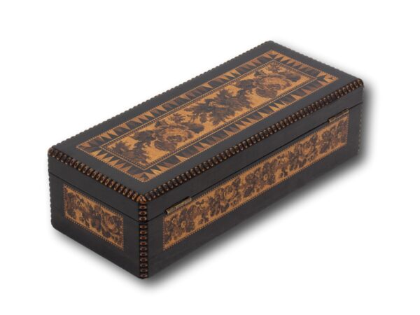 Rear overview of the Antique Tunbridge Ware Box