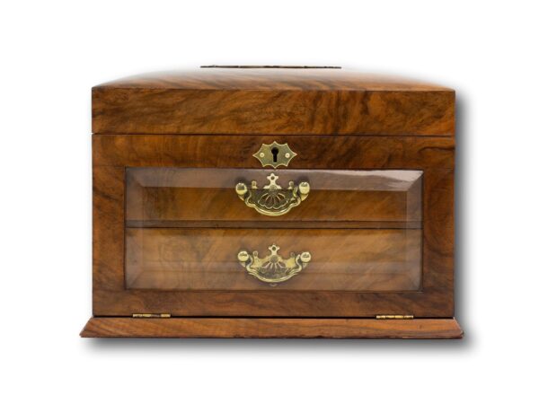 Front of the Victorian Walnut Jewellery Box