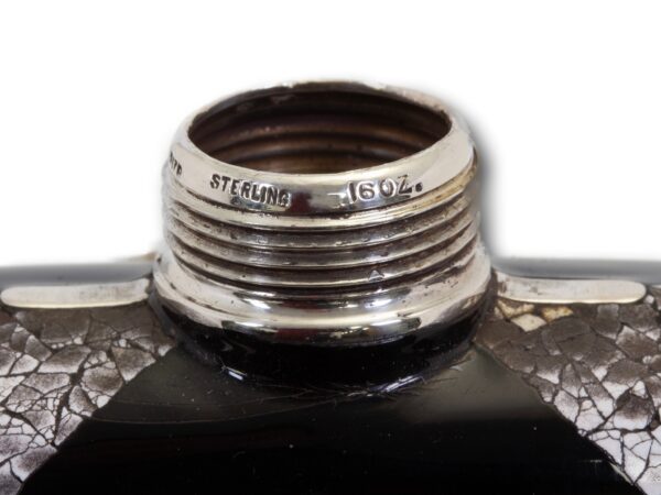 Close up of the neck stamped Napier, sterling 16oz