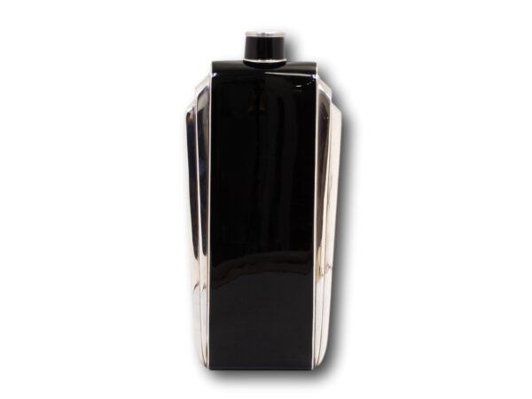 Rear of the Napier Art Deco Sterling Silver and Enamel Flask